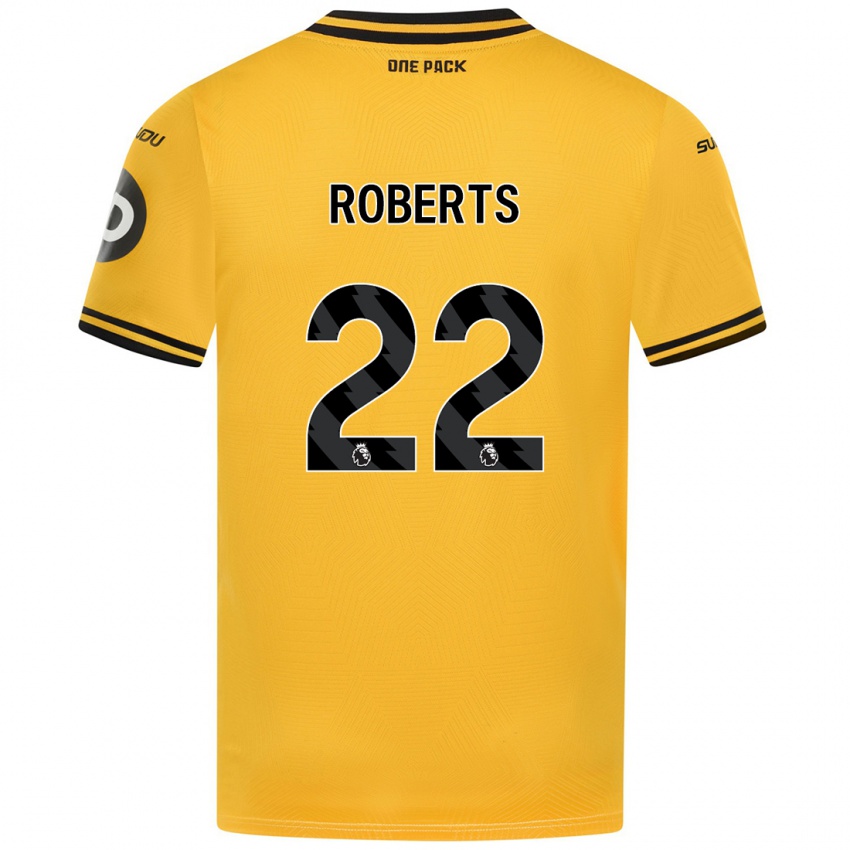 Pánské Beth Roberts #22 Žluť Domů Hráčské Dresy 2024/25 Dres