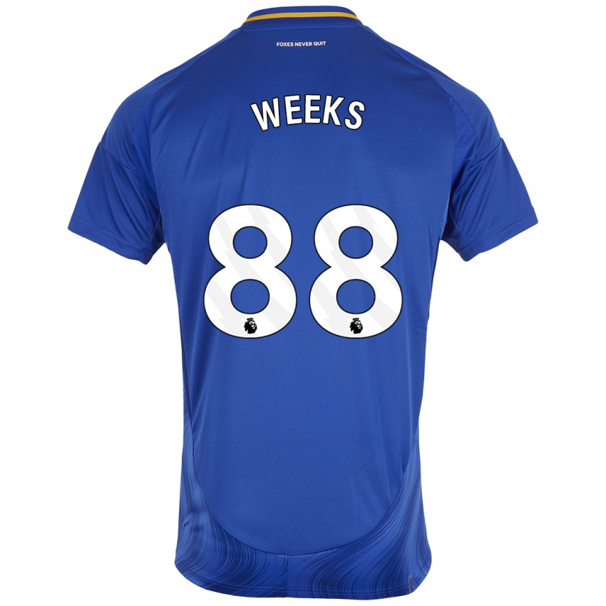 Pánské Tyler Weeks #88 Modrá Bílá Domů Hráčské Dresy 2024/25 Dres