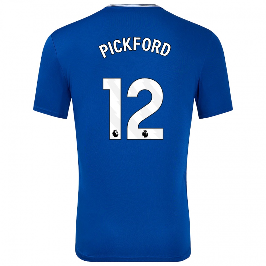 Pánské Jordan Pickford #12 Modrá S Domů Hráčské Dresy 2024/25 Dres