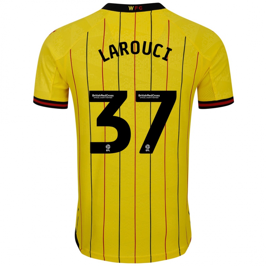 Pánské Yasser Larouci #37 Žlutá Černá Domů Hráčské Dresy 2024/25 Dres