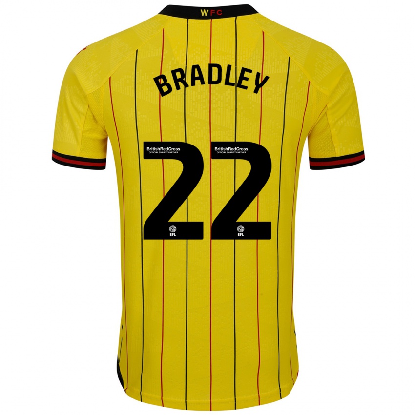 Pánské Jade Bradley #22 Žlutá Černá Domů Hráčské Dresy 2024/25 Dres