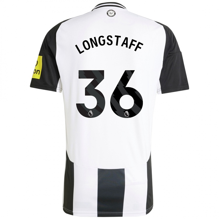 Pánské Sean Longstaff #36 Bílá Černá Domů Hráčské Dresy 2024/25 Dres