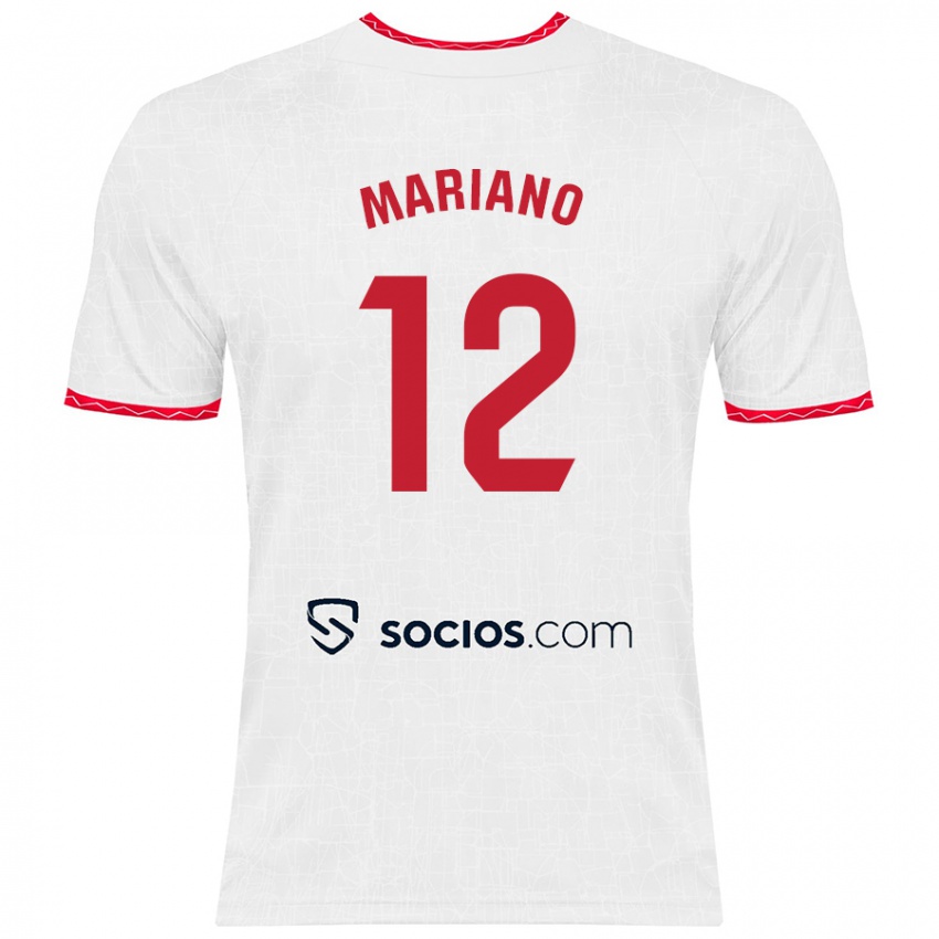 Pánské Mariano Diaz #12 Bílá Červená Domů Hráčské Dresy 2024/25 Dres