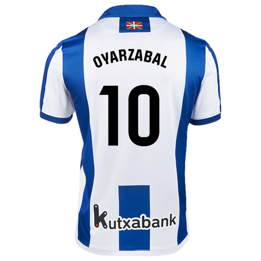 Pánské Mikel Oyarzabal #10 Bílá Modrá Domů Hráčské Dresy 2024/25 Dres