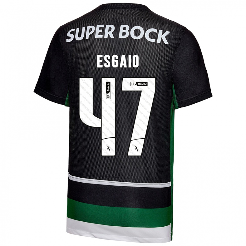 Pánské Ricardo Esgaio #47 Černá Bílá Zelená Domů Hráčské Dresy 2024/25 Dres