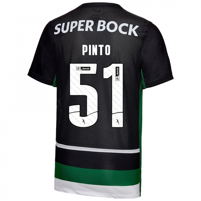 Pánské Diogo Pinto #51 Černá Bílá Zelená Domů Hráčské Dresy 2024/25 Dres