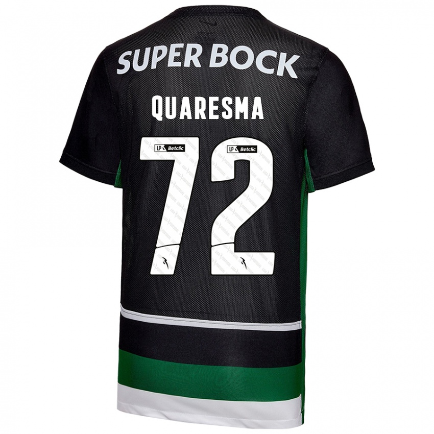 Pánské Eduardo Quaresma #72 Černá Bílá Zelená Domů Hráčské Dresy 2024/25 Dres