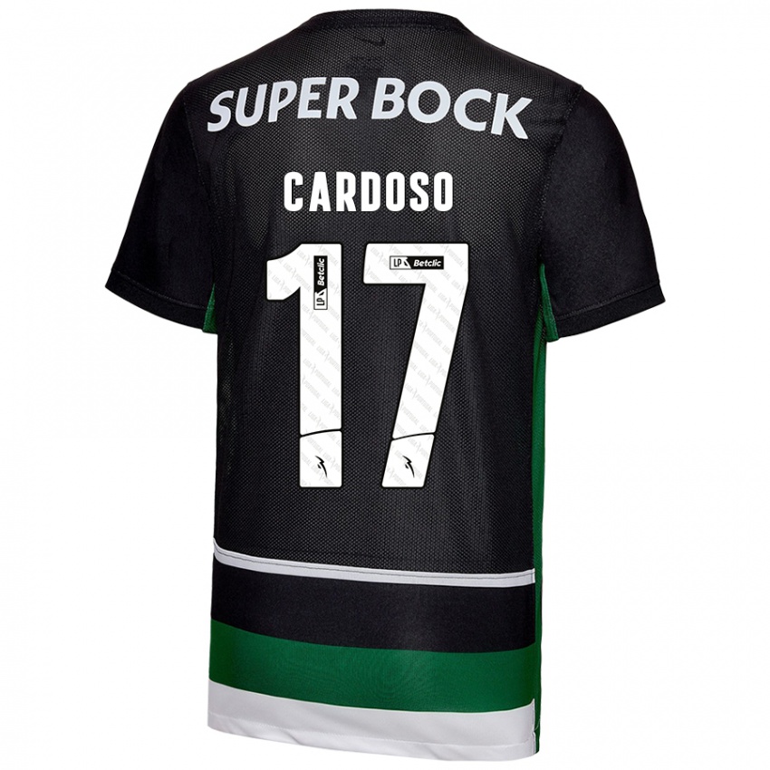 Pánské Diogo Cardoso #17 Černá Bílá Zelená Domů Hráčské Dresy 2024/25 Dres