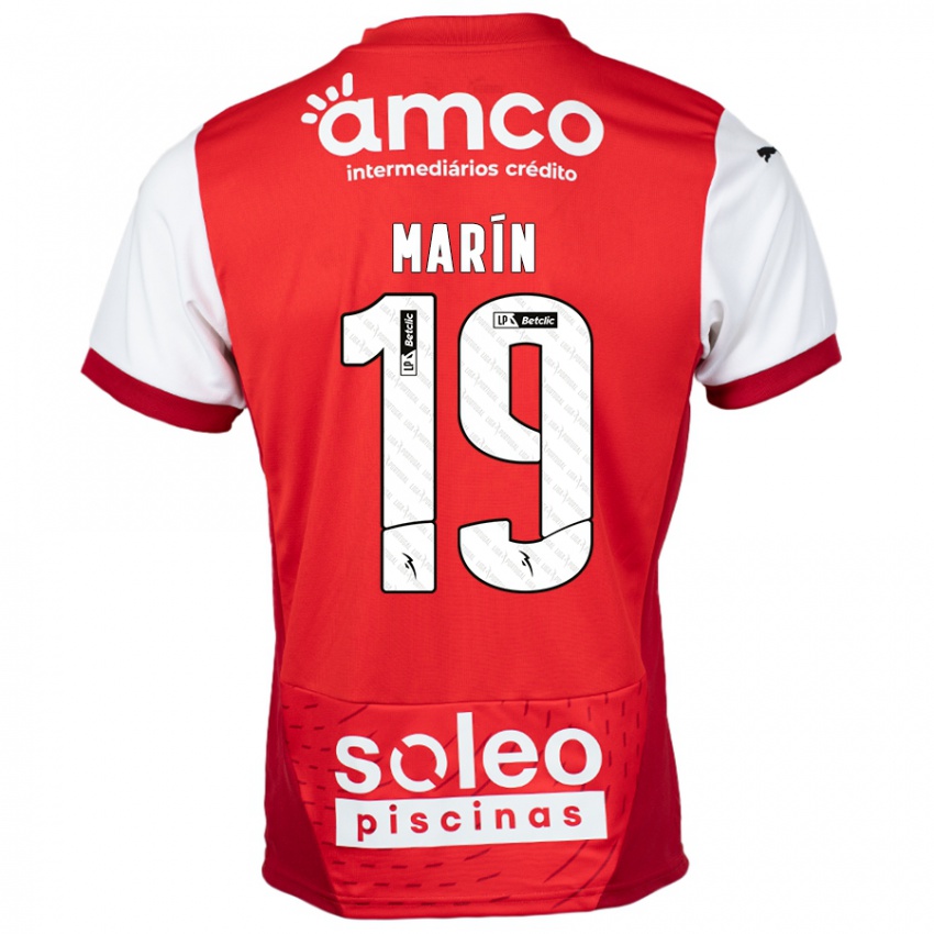 Pánské Adrián Marín #19 Červená Bílá Domů Hráčské Dresy 2024/25 Dres