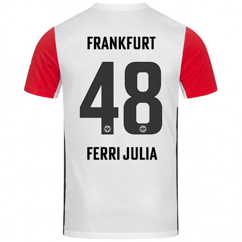 Pánské Nacho Ferri #48 Bílá Červená Domů Hráčské Dresy 2024/25 Dres