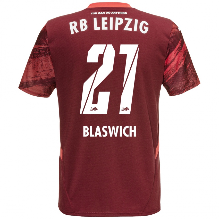 Pánské Janis Blaswich #21 Burgundské Daleko Hráčské Dresy 2024/25 Dres