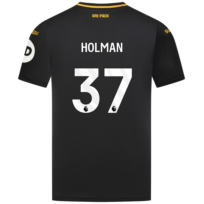 Pánské Fletcher Holman #37 Černý Daleko Hráčské Dresy 2024/25 Dres