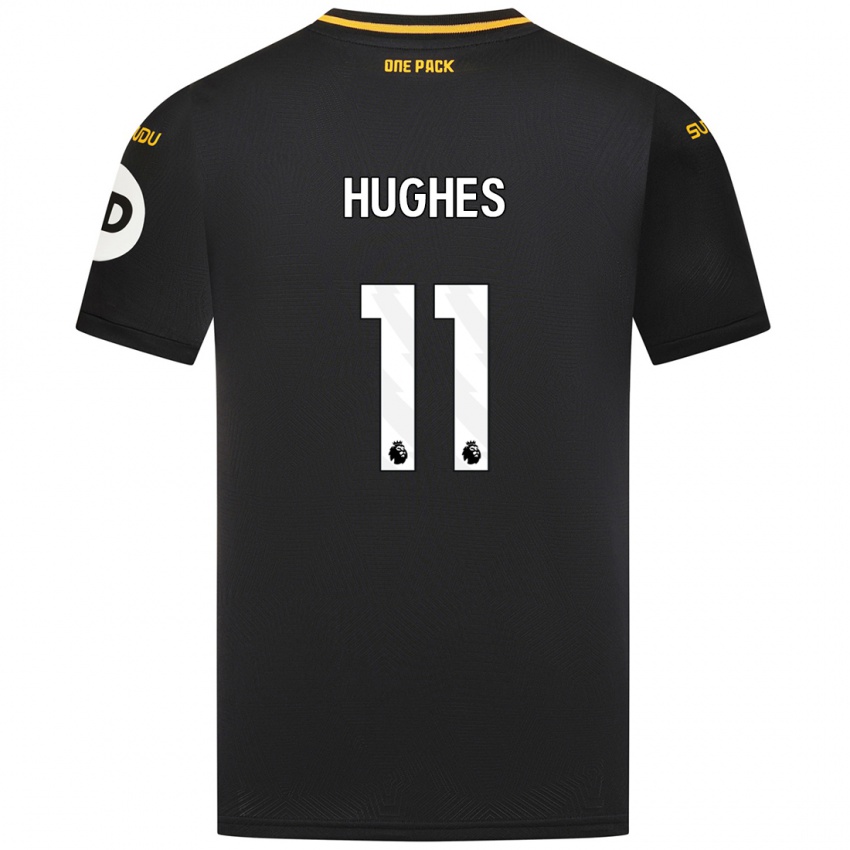 Pánské Amber Hughes #11 Černý Daleko Hráčské Dresy 2024/25 Dres