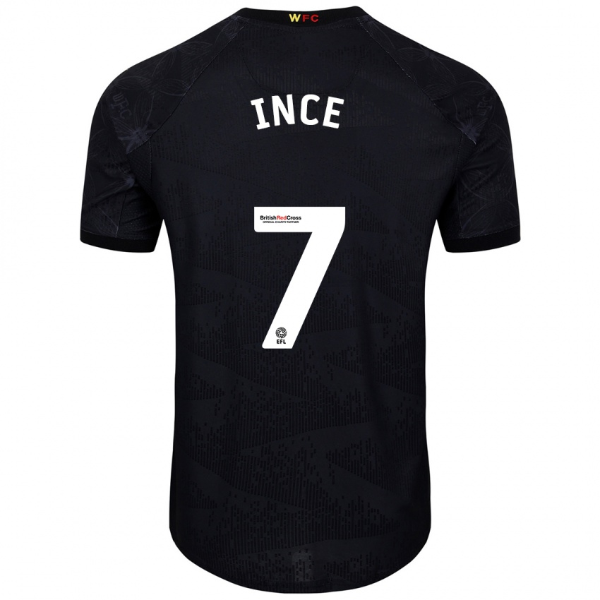 Pánské Tom Ince #7 Černá Bílá Daleko Hráčské Dresy 2024/25 Dres