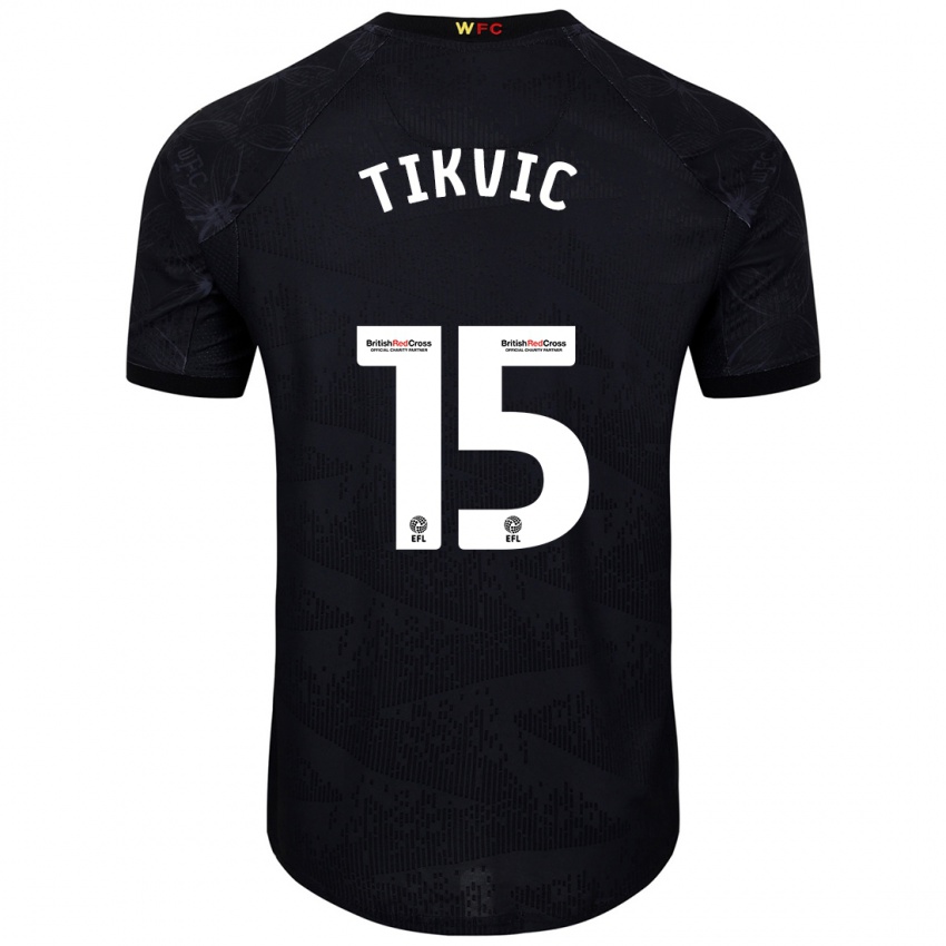 Pánské Antonio Tikvic #15 Černá Bílá Daleko Hráčské Dresy 2024/25 Dres