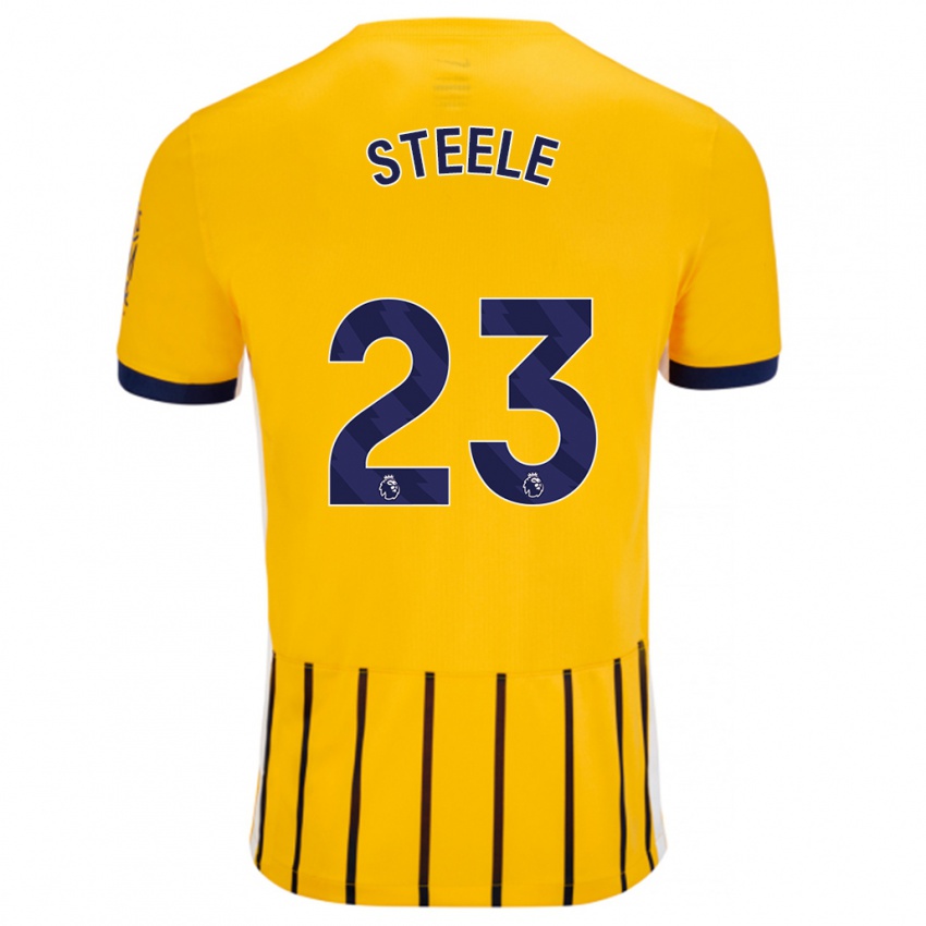 Pánské Jason Steele #23 Zlaté Modré Proužky Daleko Hráčské Dresy 2024/25 Dres