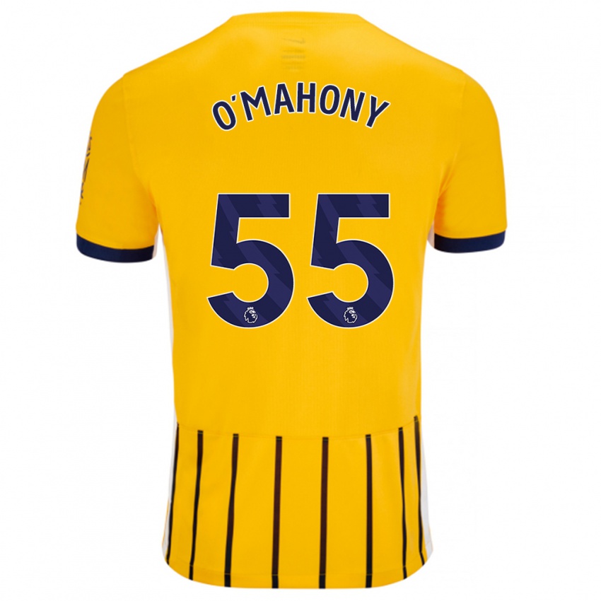 Pánské Mark O'mahony #55 Zlaté Modré Proužky Daleko Hráčské Dresy 2024/25 Dres