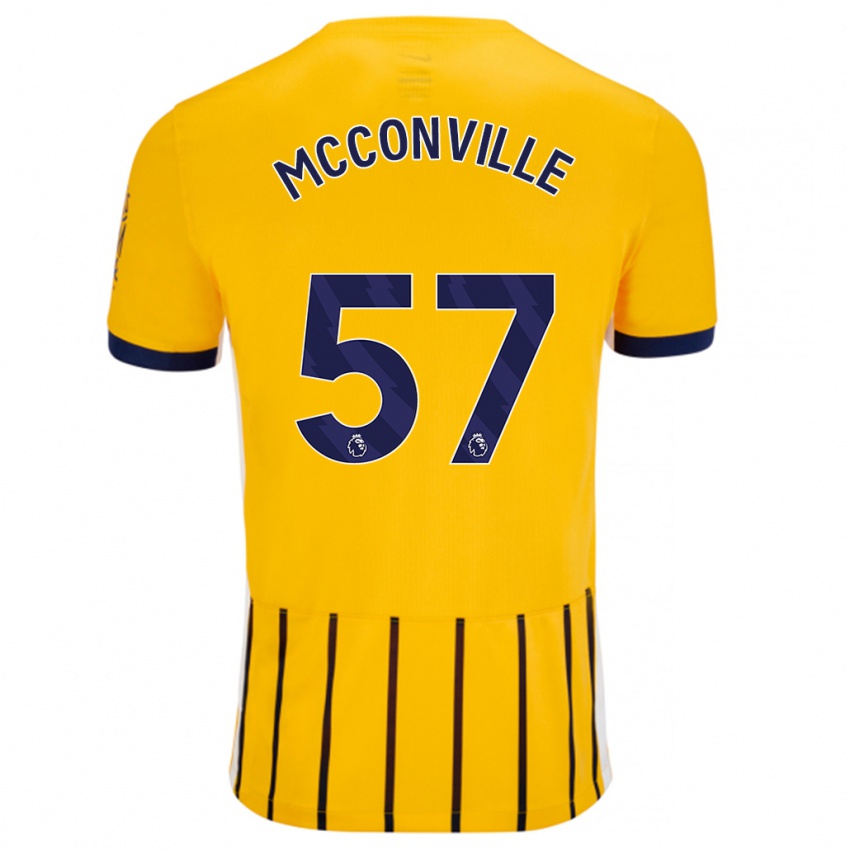 Pánské Ruairi Mcconville #57 Zlaté Modré Proužky Daleko Hráčské Dresy 2024/25 Dres