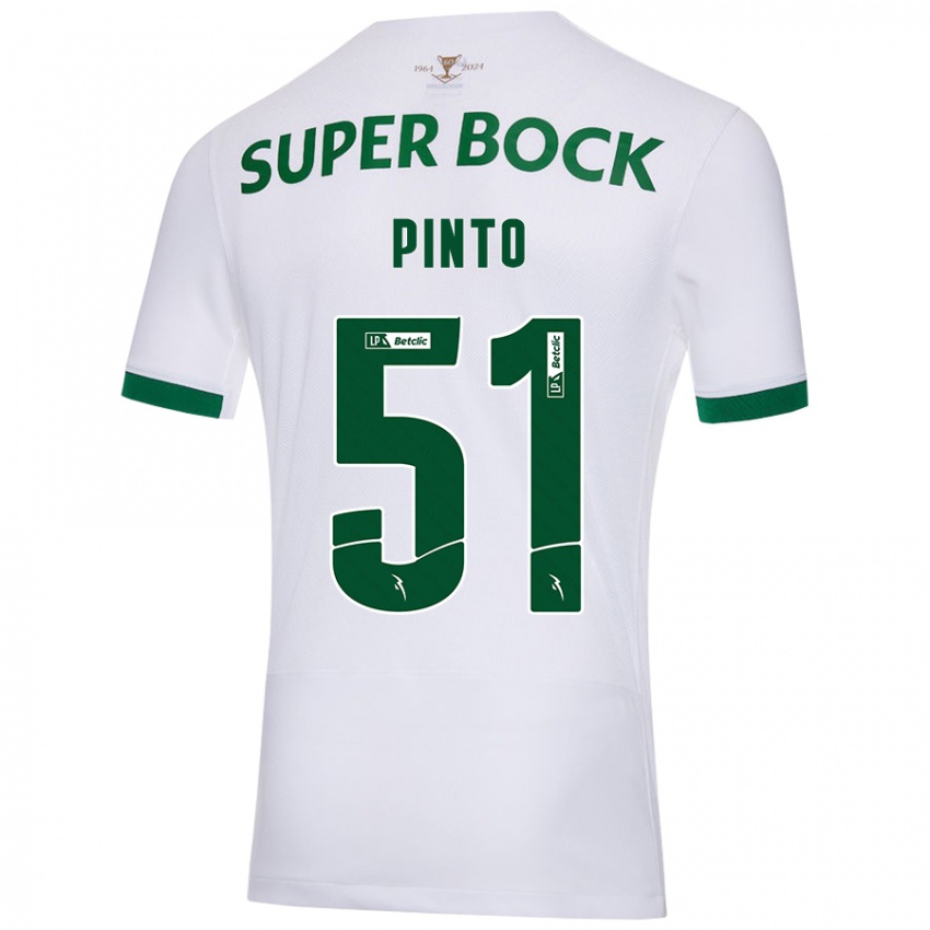 Pánské Diogo Pinto #51 Bílá Zelená Daleko Hráčské Dresy 2024/25 Dres