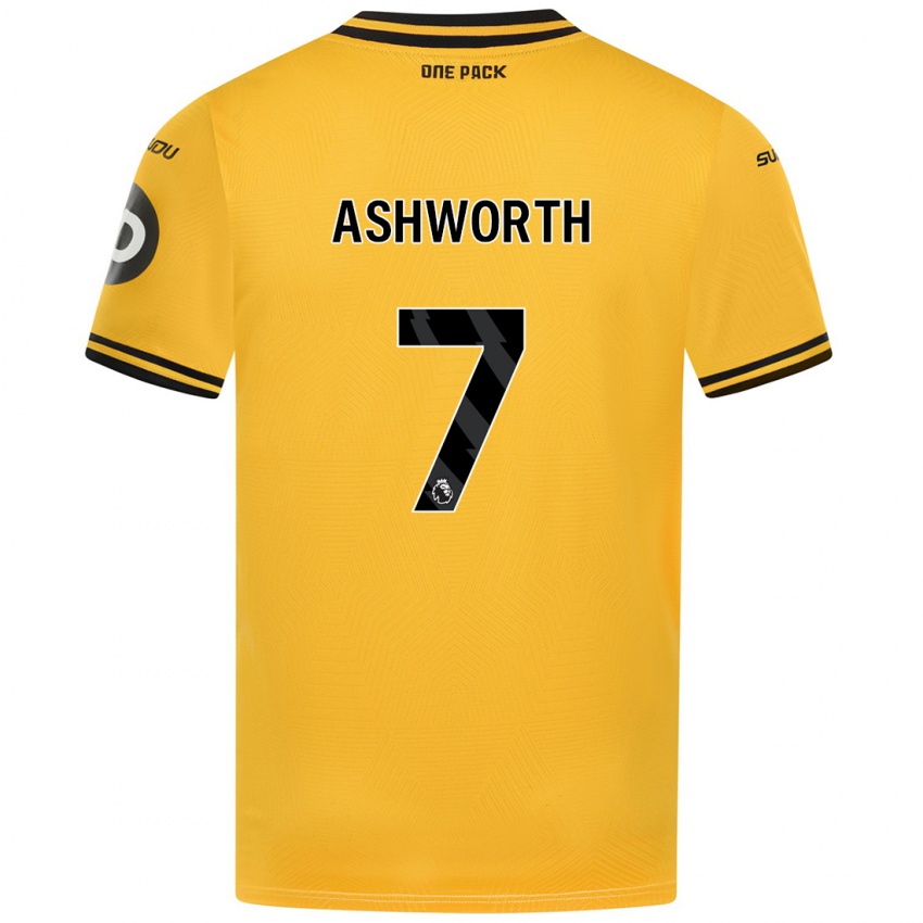 Dámské Fin Ashworth #7 Žluť Domů Hráčské Dresy 2024/25 Dres