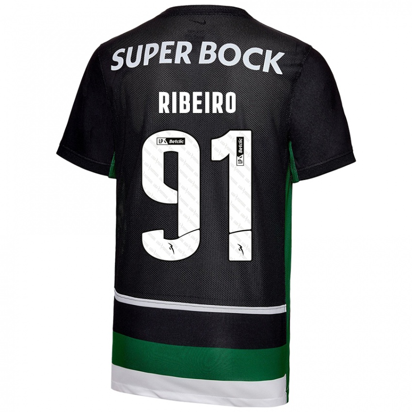 Dámské Rodrigo Ribeiro #91 Černá Bílá Zelená Domů Hráčské Dresy 2024/25 Dres