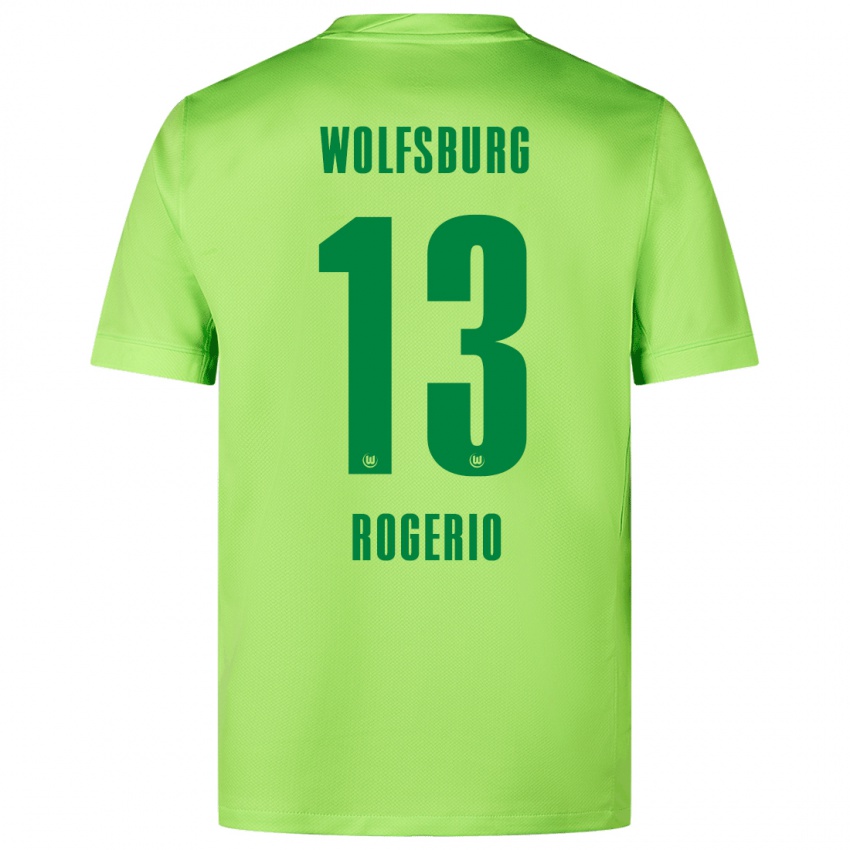 Dámské Rogerio #13 Fluorescenční Zelená Domů Hráčské Dresy 2024/25 Dres