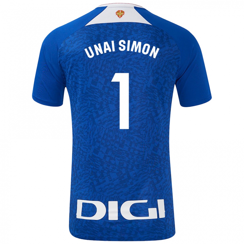 Dámské Unai Simon #1 Královská Modř Daleko Hráčské Dresy 2024/25 Dres