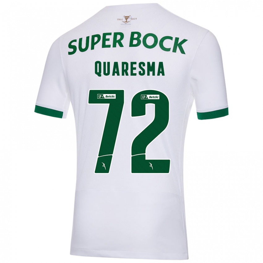 Dámské Eduardo Quaresma #72 Bílá Zelená Daleko Hráčské Dresy 2024/25 Dres