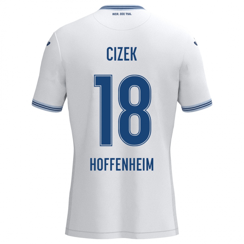 Dámské Krystof Cizek #18 Bílá Modrá Daleko Hráčské Dresy 2024/25 Dres