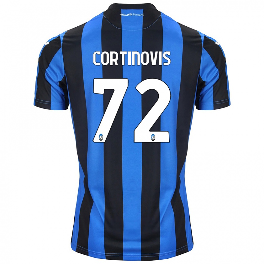 Dětské Alessandro Cortinovis #72 Modrá Černá Domů Hráčské Dresy 2024/25 Dres