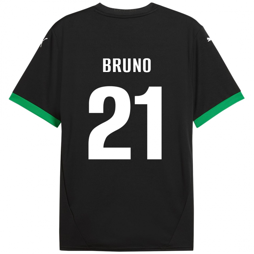 Dětské Kevin Bruno #21 Černá Tmavě Zelená Domů Hráčské Dresy 2024/25 Dres