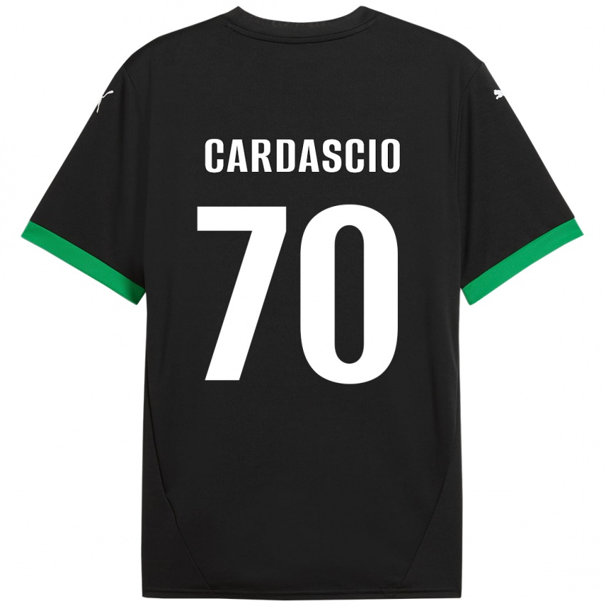 Dětské Alessandro Cardascio #70 Černá Tmavě Zelená Domů Hráčské Dresy 2024/25 Dres