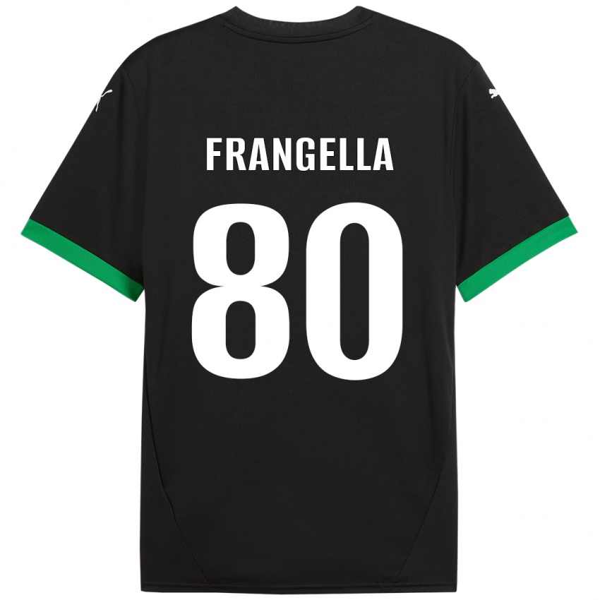 Dětské Christian Frangella #80 Černá Tmavě Zelená Domů Hráčské Dresy 2024/25 Dres