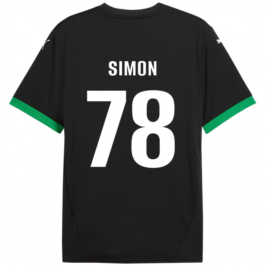 Dětské Bénédicte Simon #78 Černá Tmavě Zelená Domů Hráčské Dresy 2024/25 Dres