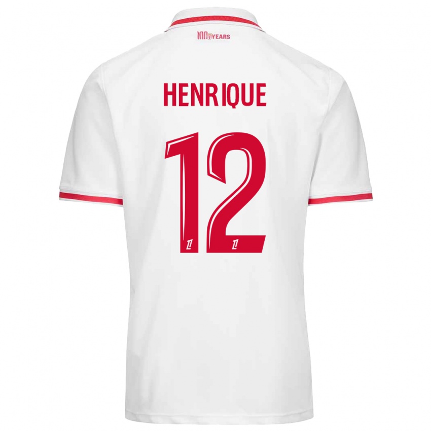 Dětské Caio Henrique #12 Bílá Červená Domů Hráčské Dresy 2024/25 Dres