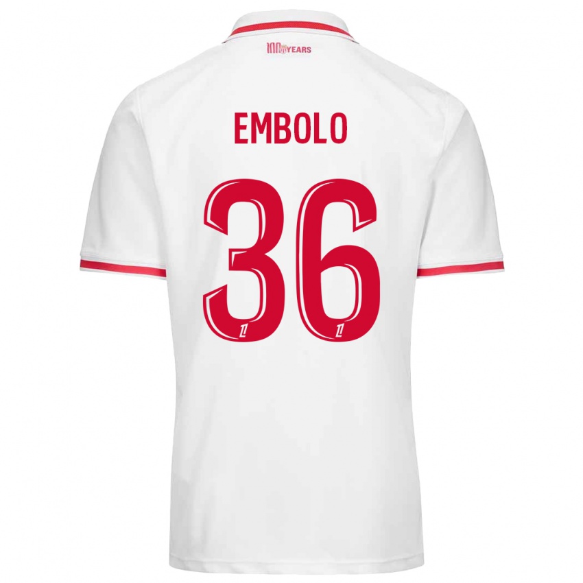 Dětské Breel Embolo #36 Bílá Červená Domů Hráčské Dresy 2024/25 Dres