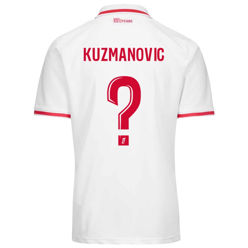 Dětské Dejan Kuzmanovic #0 Bílá Červená Domů Hráčské Dresy 2024/25 Dres