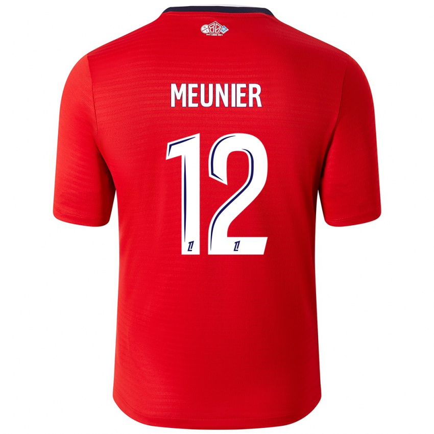 Dětské Thomas Meunier #12 Červená Bílá Domů Hráčské Dresy 2024/25 Dres