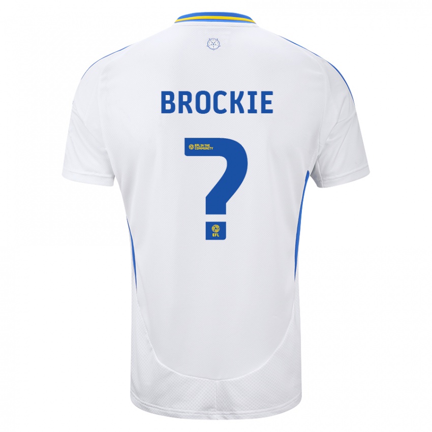 Dětské Devon Brockie #0 Bílá Modrá Domů Hráčské Dresy 2024/25 Dres