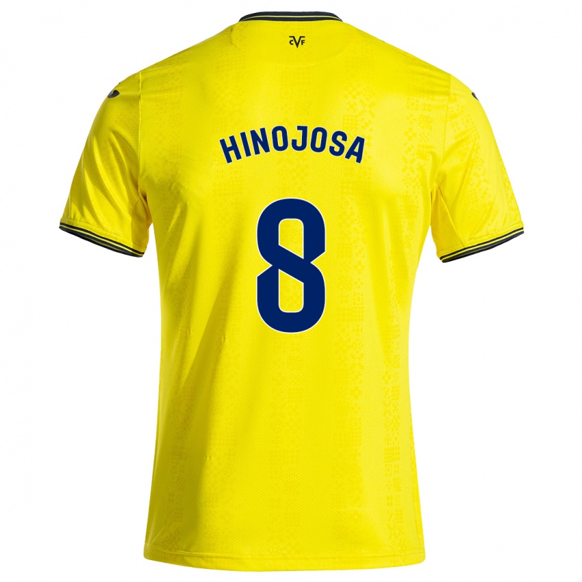 Dětské Sergio Hinojosa #8 Žlutá Černá Domů Hráčské Dresy 2024/25 Dres