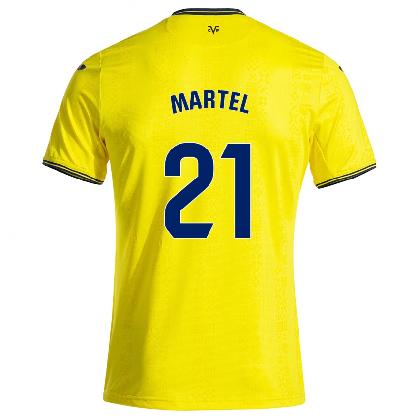 Dětské Kevin Martel #21 Žlutá Černá Domů Hráčské Dresy 2024/25 Dres