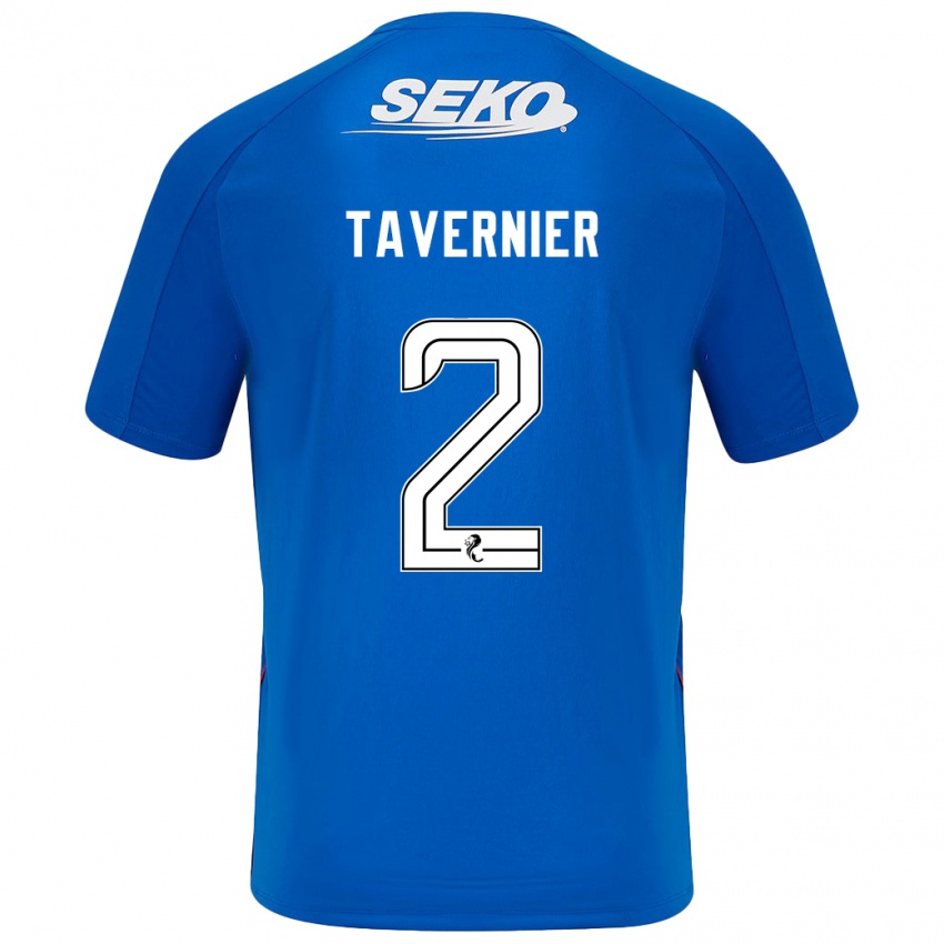 Dětské James Tavernier #2 Tmavě Modrá Domů Hráčské Dresy 2024/25 Dres