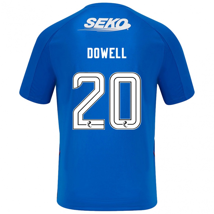 Dětské Kieran Dowell #20 Tmavě Modrá Domů Hráčské Dresy 2024/25 Dres