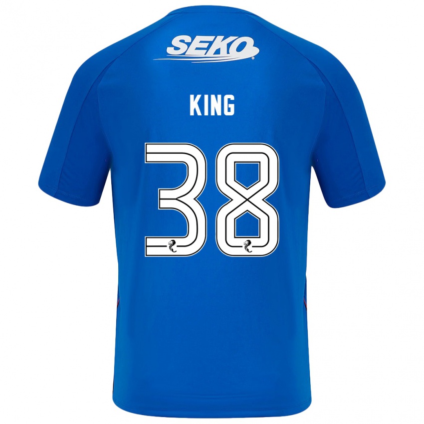 Dětské Leon King #38 Tmavě Modrá Domů Hráčské Dresy 2024/25 Dres