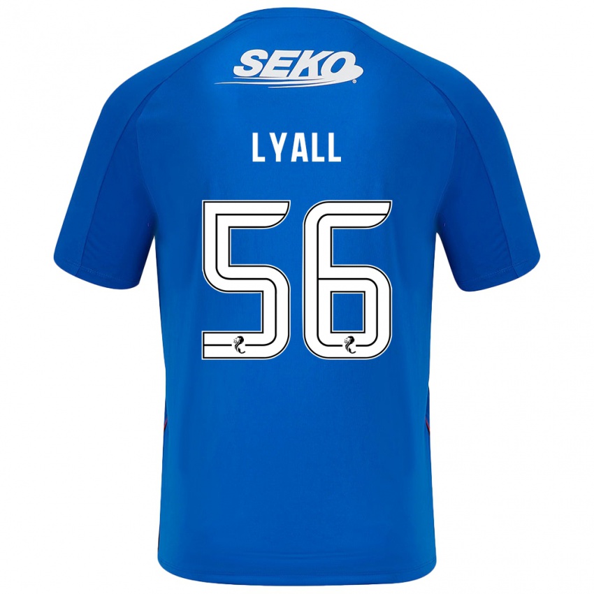 Dětské Arron Lyall #56 Tmavě Modrá Domů Hráčské Dresy 2024/25 Dres