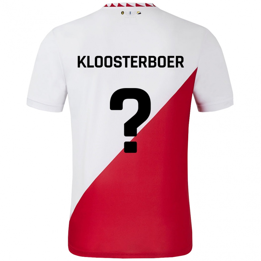 Dětské Per Kloosterboer #0 Bílá Červená Domů Hráčské Dresy 2024/25 Dres