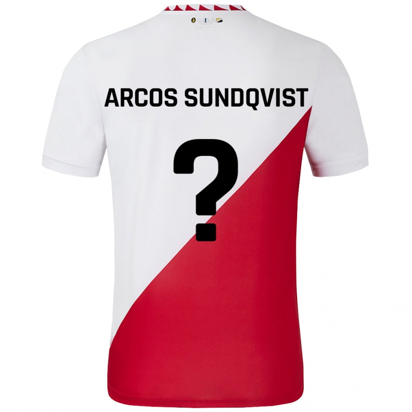 Dětské Gustav Arcos Sundqvist #0 Bílá Červená Domů Hráčské Dresy 2024/25 Dres