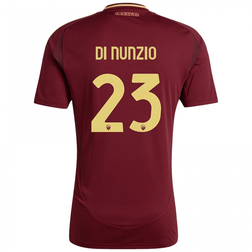 Dětské Alessandro Di Nunzio #23 Červená Hnědá Zlatá Domů Hráčské Dresy 2024/25 Dres