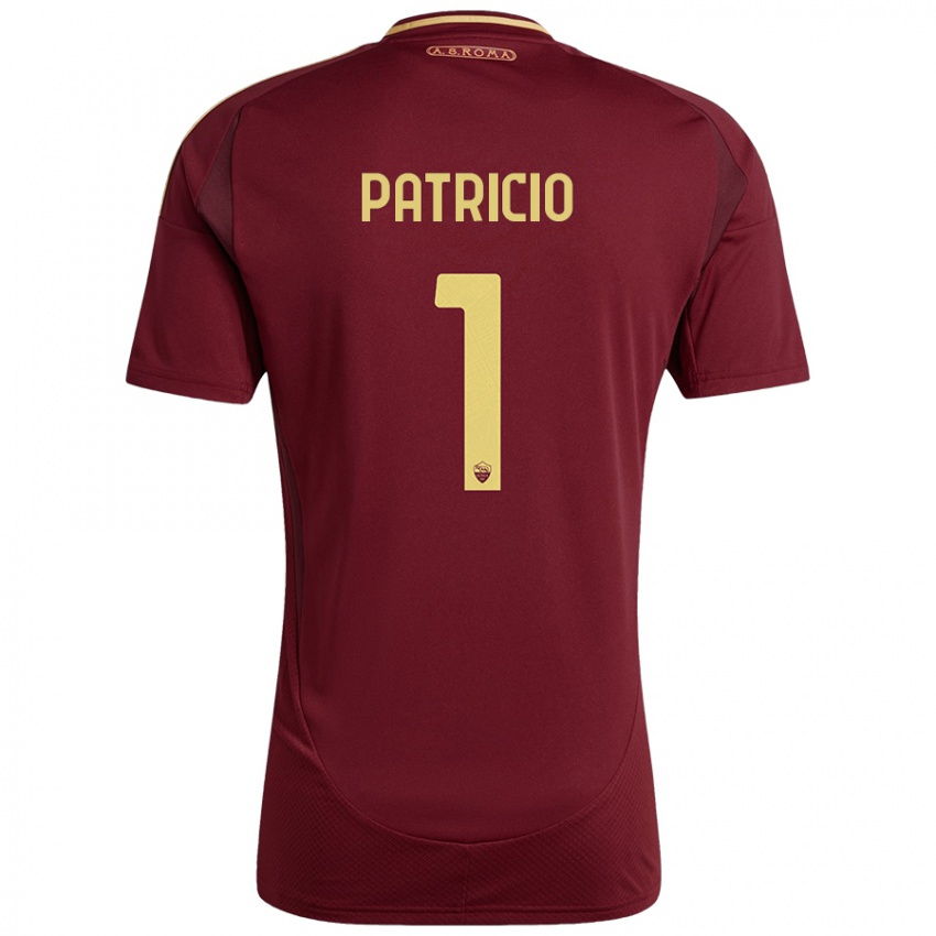 Dětské Rui Patricio #1 Červená Hnědá Zlatá Domů Hráčské Dresy 2024/25 Dres