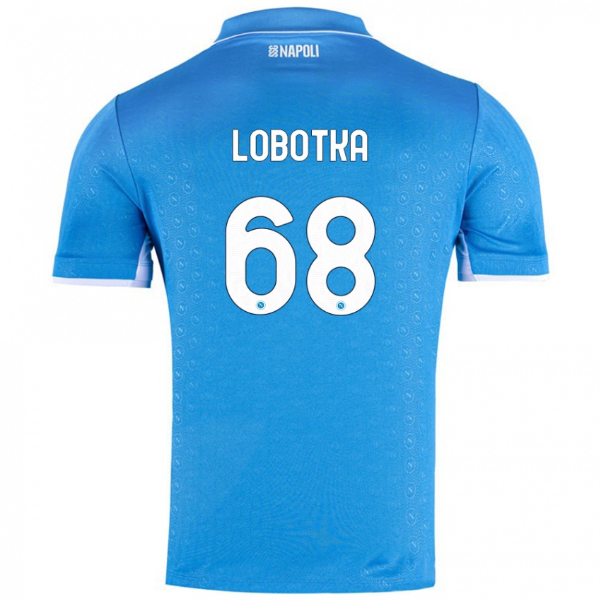 Dětské Stanislav Lobotka #68 Nebesky Modrá Domů Hráčské Dresy 2024/25 Dres